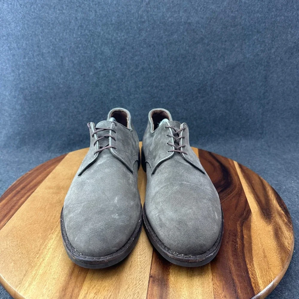 Allen Edmonds 6244 Nomad Grey Suede Buck Plain Toe Derby Shoes Men's 13D